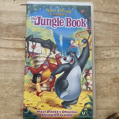The Jungle Book VHS Tape Video Cassette Walt Disney Classics Animated Very Good - Image 1 of 3