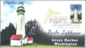 AO-4148-1, 2007, Pacific Lighthouses, FDC, Add-on Cachet, DCP, Grays Harbor Ligh - Picture 1 of 1