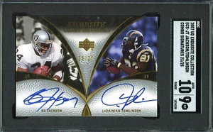 SGC 9 Auto 10 2007 UD Exquisite Collection Bo Jackson LaDanian Tomlinson /25 - Picture 1 of 2