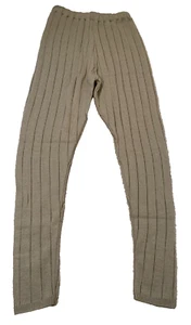 La Maille Womens Tight Knit Beige Wool Blend Stretch Leggings Size S - Picture 1 of 17