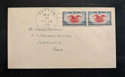 1938 Dayton Ohio National Airmail Week FDC Airmail Cover to Coatesville PA - Image 1 of 2
