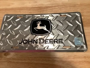 Collectible Licensed Black John Deere Tire Tread License Plate 3 Years Old - Picture 1 of 1