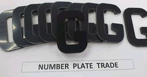 20 pack 4D Acrylic GLOSS Black Letter 3mm Raised DIY Registration UK REG 3M | G - Picture 1 of 4