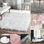Faux SHEEPSKIN Rug Animal Fur Ultra Soft Wool Shaggy Thick Pile Rugs Carpet Mat