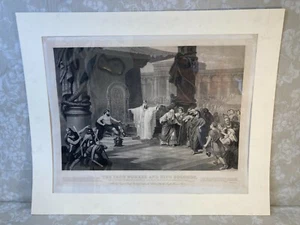 The Iron Worker and King Solomon Mezzotint 1889 Engraved by John Sartain - Picture 1 of 12