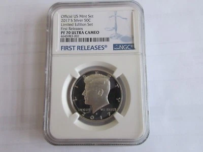 2017-S Kennedy Half Dollar  NGC PF 70 ULTRA CAMEO First Releases - Image 1 of 4