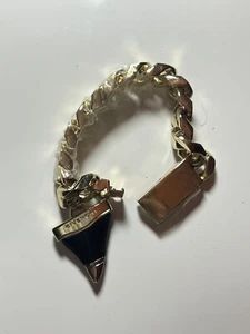 Auténtico brazalete de cadena de eslabones cubanos diente de tiburón GIVENCHY 7 pulgadas nuevo con caja - Imagen 1 de 4