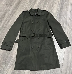 LAUREN Ralph Lauren Boy's Sz 14 R Trench Removable Liner Coat Green (no Liner) - Picture 1 of 10