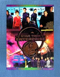 DVD STAR TREK ENTERPRISE SEASONS ONE TO FOUR 10 DISC BOX SET SCI-FI TV SERIES - Imagen 1 de 2