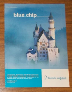 Seltene Werbung BAYERISCHE LANDSBANK - blue chip - Schloss Neuschwanstein 2001 - Bild 1 von 1