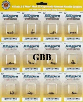 Par escala N 12. Acopladores de nudillos accionados magnéticamente Bachmann E-Z Mate 78502 Foto 1 de 2