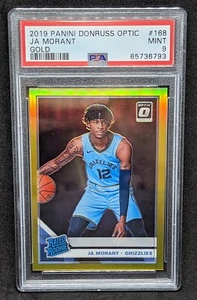 2019-20 Donruss Optic #168 Rated Rookie JA MORANT GOLD Prizm 05/10 PSA 9 MINT RC - Picture 1 of 4
