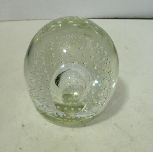 Large Clear Transparent Glass Ball Orb Controlled Bubbles Paperweight Desk decor - Picture 1 of 5