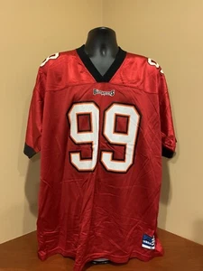 VTG 90s Adidas Tampa Bay Buccaneers Warren Sapp #99 NFL Football Jersey XL - Picture 1 of 3