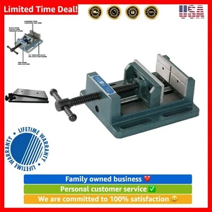 Low-Profile Drill Press Vise, 4" Jaw Width, 4" Jaw Opening, 1-1/2" Jaw Depth ... - Picture 1 of 5