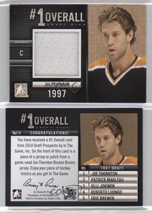 2014 ITG Draft Prospects #1 Overall Picks Jersey Bronze /20 Joe Thornton #No1-4