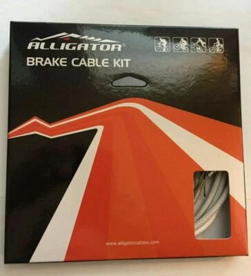 Kit de cables de freno delanteros/traseros 'blancos' para bicicleta cocodrilo (ADECUADO PARA CAMPAGNOLO) Foto 1 de 4