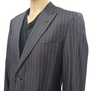 Versace Collection Mens Striped Wool & Silk Blazer Jacket Size 52 - Picture 1 of 12