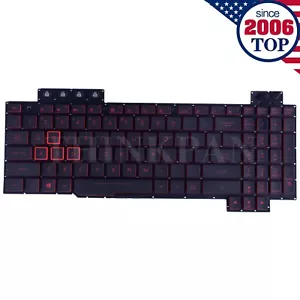 US Keyboard Red for ASUS FX505 FX505D FX505DV FX505DY FX505GT FX505G FX505GE - Picture 1 of 4