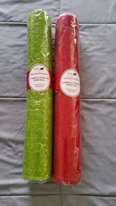 2 Rolls of Decorative Poly Mesh 21" W X 7Y Red & Green perfect for Christmas - Picture 1 of 3