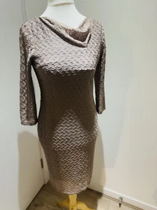 Classy Reiss 'Tatiana' Putty Gold Shimmer Dress UK size 10 | Stunning RRP £150 - Picture 1 of 15
