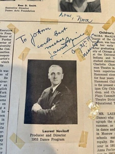 Libro de recortes 1953 Dunes Art Foundation Michiana Michigan Theatre con firmado por Novikoff - Imagen 1 de 20