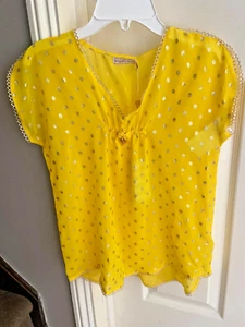 Angel's Face Yellow & Gold Summer Top June Daffodil Kaftan Age 5-6 BNWT ANGELS - Picture 1 of 7