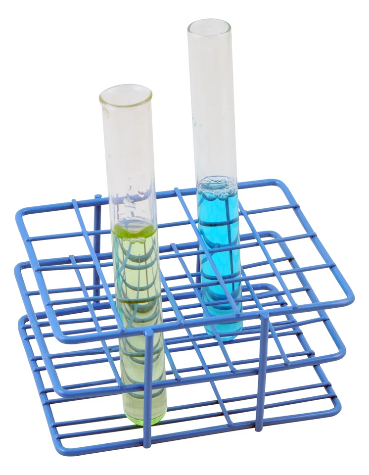 Eisco Blue Epoxy Coated Steel Wire Test Tube Rack, 20 Holes, 4 X 5 Format - Imagem 1 de 1