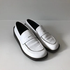 Donald J Pliner Women's White Loafers 6M Made in Italy Excellent - Picture 1 of 12