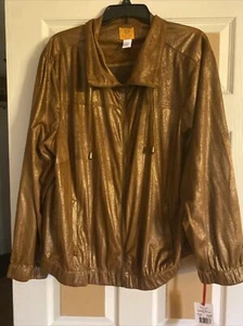 Woman’s 22w Ruby Rd Nwt Zipper Light Jacket - Picture 1 of 10