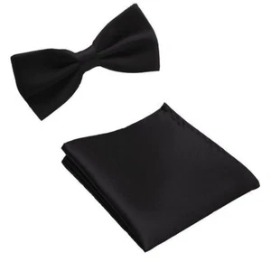 Fazzoletto da tasca con fiocco nero pre legato nuovo fazzoletto da tasca fazzoletto - Foto 1 di 2