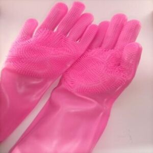 Reusable Silicone Magic Dish Washing kitchen Cleaning-Scrubbing Gloves