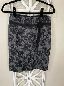 ANN TAYLOR size 0 petite 0P FLORAL EMBROIDERY WOOL BLEND STRAIGHT PENCIL SKIRT - Picture 1 of 6