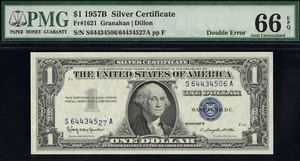 #3 1957B $1 S.C "DOUBLE ERROR" MISMATCH #SERIALS - Picture 1 of 7