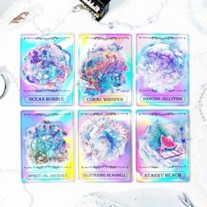30Pcs Fantasy Stickers Jellyfish Beach Scrapbook Sticker Journaling Card Collage - Picture 1 of 12
