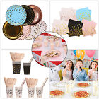 Paper NAPKINS Plates Cups Party Tableware Plain Solid Colours Events Catering