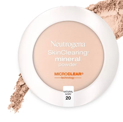 Neutrogena SkinClearing Mineral Acne-Concealing Pressed Powder #20 Natural Ivory - Image 1 of 4