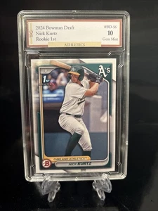 2024 Bowman Draft Nick Kurtz Rookie 1st #BD-56 GEM 10 - Picture 1 of 2