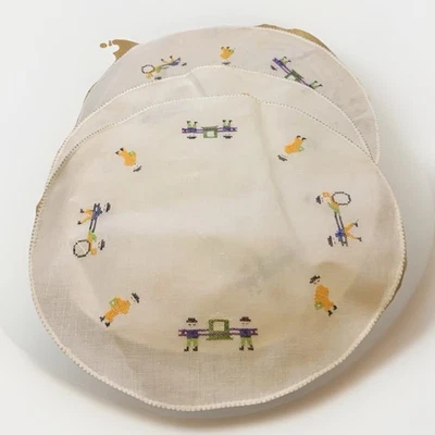 Lote vintage de 19 estilos e tamanhos diferentes de guardanapos de linho de algodão - Imagem 1 de 4