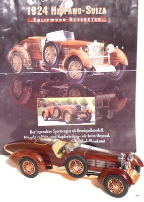 Franklin Mint: Hispano-Suiza Tulipwood-Speedster  1924 , M 1:24 , Doku, o. OVP - Bild 1 von 4