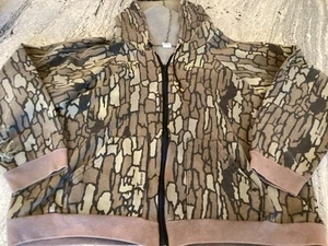Felpa con cappuccio e zip intera mimetica Trebark anni 70 2XL - Foto 1 di 7