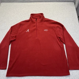 Drake Waterfowl Sweater Mens 2XL University of Alabama ¼ Zip Fleece Pullover Red - Picture 1 of 14