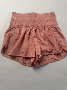 Free People FP Movement The Way Home High Rise Shorts Brushed Apricot Shorts M - Picture 1 of 6
