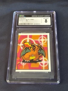 Charizard CGC 9 Merlin Pokemon Sticker No.180 1998 Merlin - Picture 1 of 13