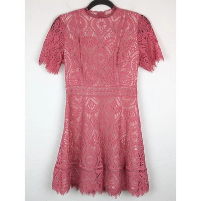 Vestido Bb Dakota RSVP en la lista Encaje Calce y Acampanado Barbie Coqueta Rosa Talla 4 Foto 1 de 4