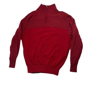 Mizuno Windlite Flex Herren XXL Rot Zip Neck Wolle Golf Pullover Sweater - Bild 1 von 7