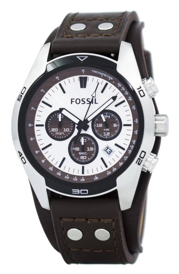 Fossil Uomo Orologio Cinturino in Pelle Cronografo Ch2565