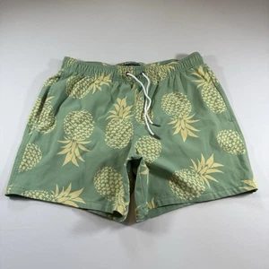 Abercrombie 5” Inseam Resort Pineapple Stretch Swim Beach Trunk - Green Mns S - Picture 1 of 11