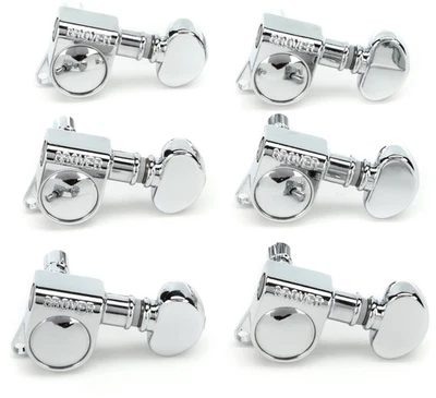 Grover 406C6 Mini Locking Rotomatic Tuners - 6-In-line - Chrome - Image 1 of 4