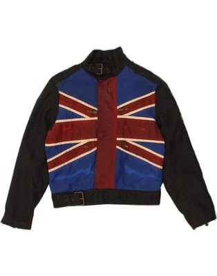 BELSTAFF Girls Crop Bomber Jacket 7-8 Years Multicoloured Colourblock BA10 — 第 1/3 张图片